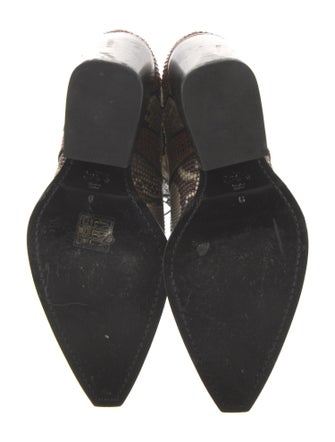 Coach 1941 Snakeskin Animal Print Lace-Up Boots