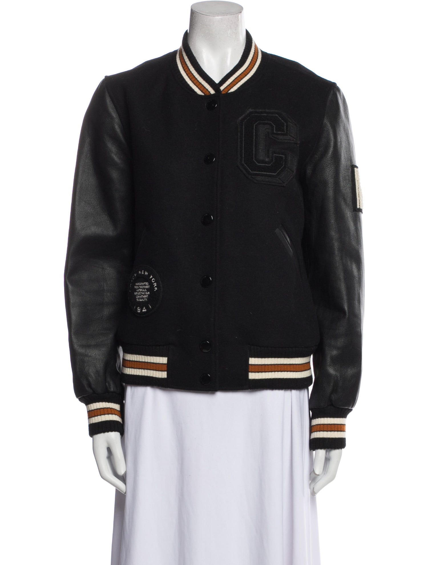 Coach 1941 Wool Striped Bomber Jacket