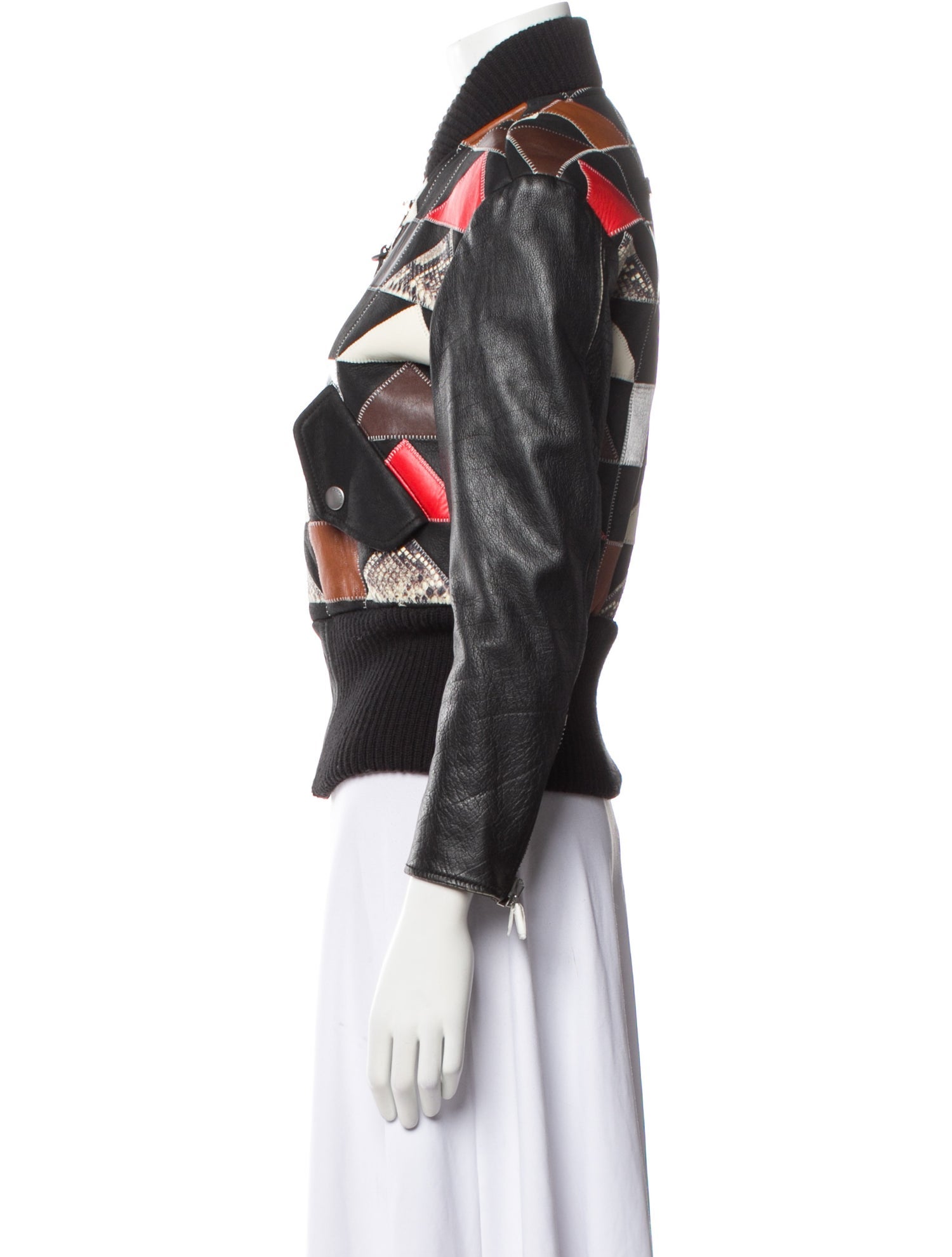 Coach 1941 Shearling Plaid Print Fur Jacket