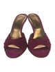 Coach 1941 Suede Ruffle Embellishment Slides