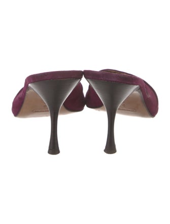 Coach 1941 Suede Ruffle Embellishment Slides