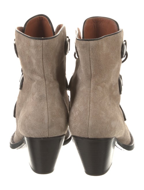 Coach 1941 Suede Animal Print Lace-Up Boots