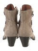 Coach 1941 Suede Animal Print Lace-Up Boots