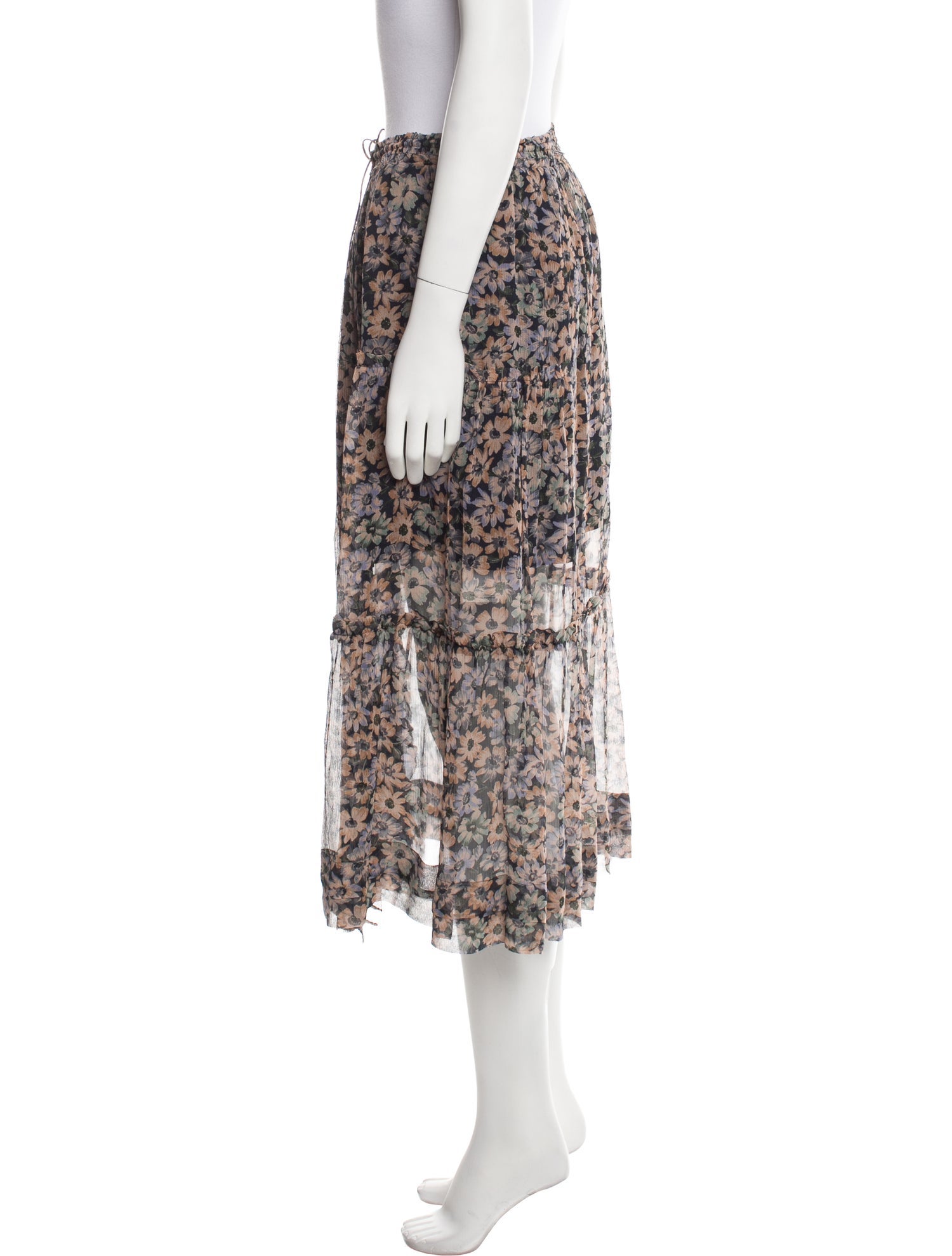 Coach 1941 Silk Midi Length Skirt