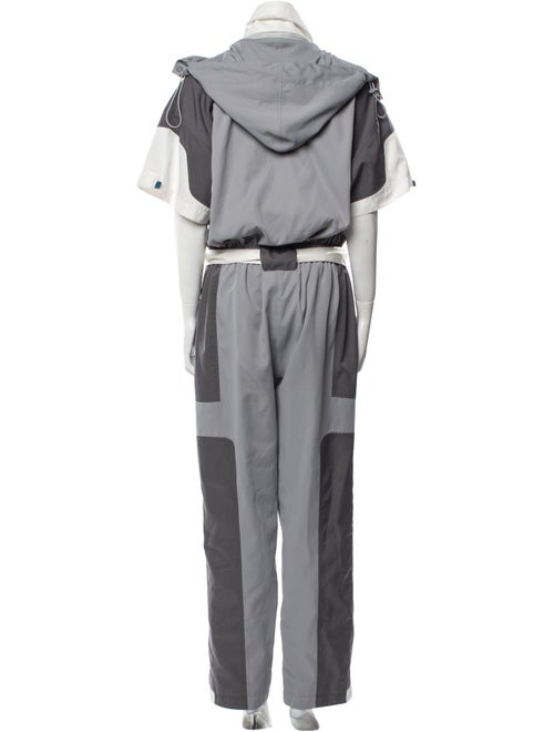 c2h4 Colorblock Pattern Turtleneck Jumpsuit