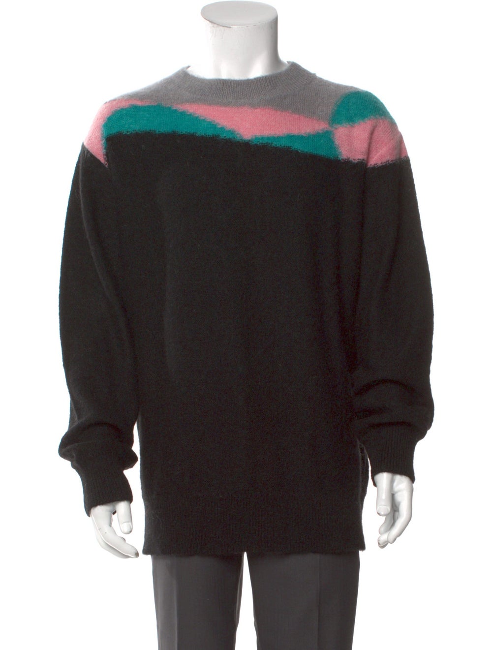 c2h4 Colorblock Pattern Crew Neck Pullover - image 1