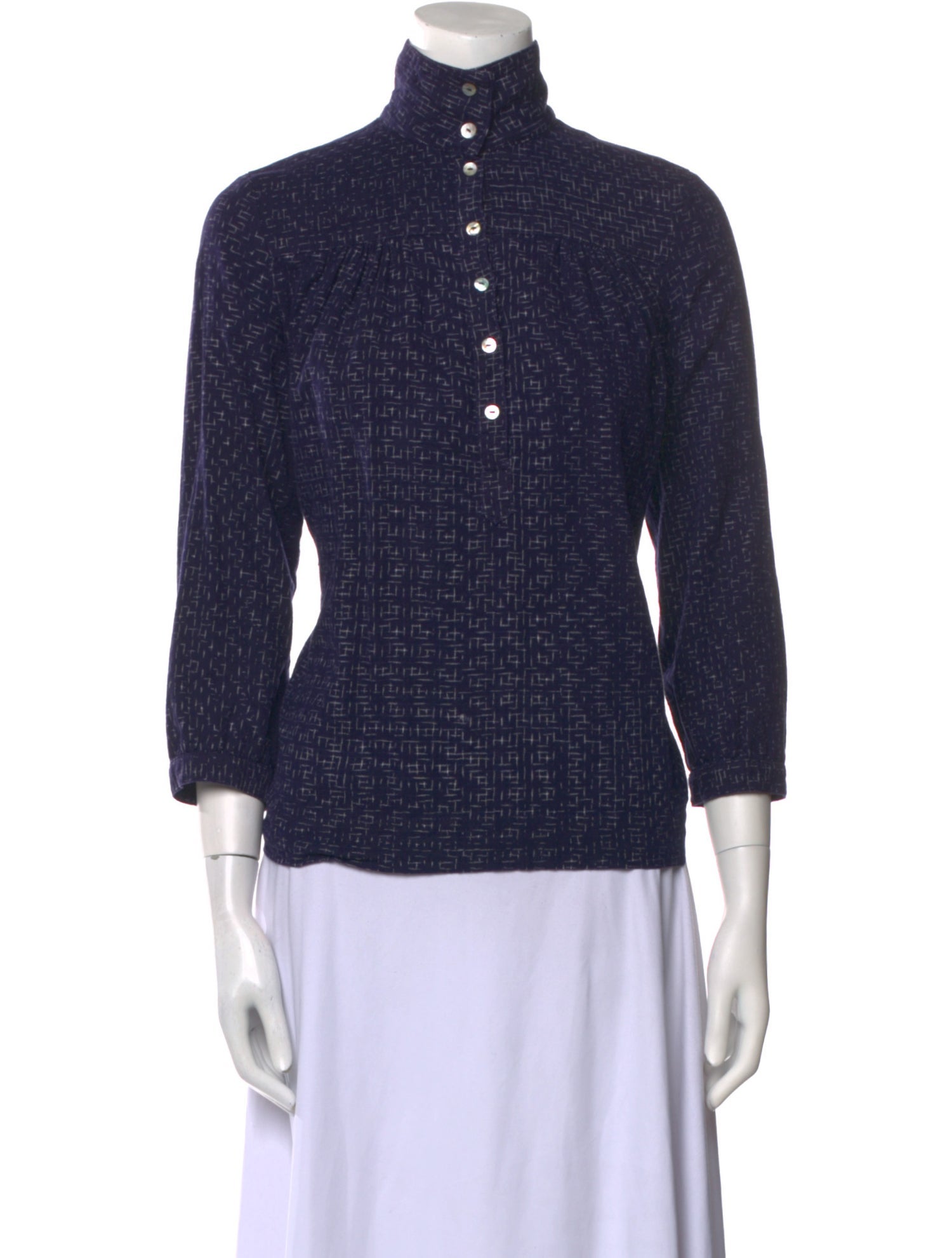 Horses Atelier Mock Neck Three-Quarter Sleeve Tunic