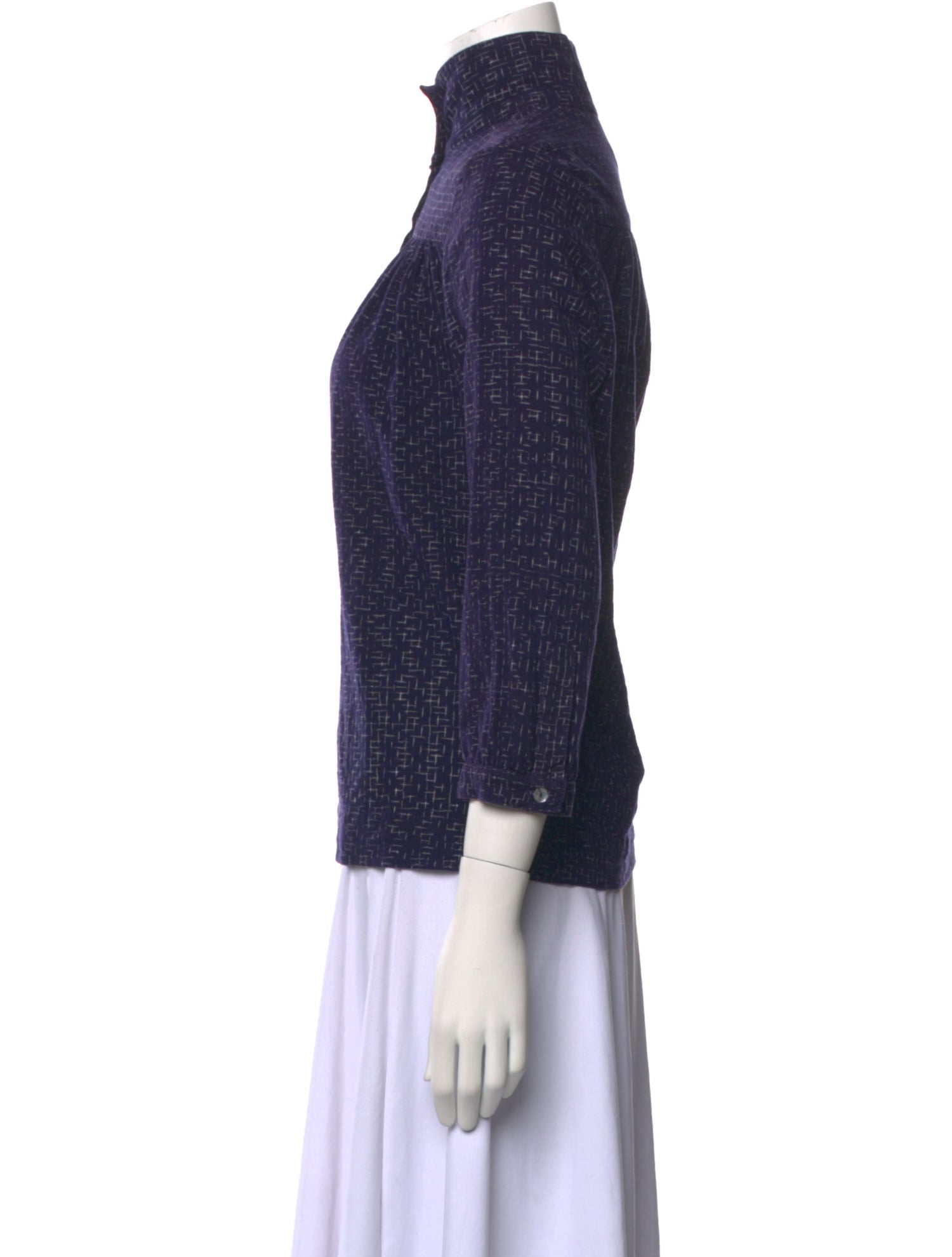 Horses Atelier Mock Neck Three-Quarter Sleeve Tunic