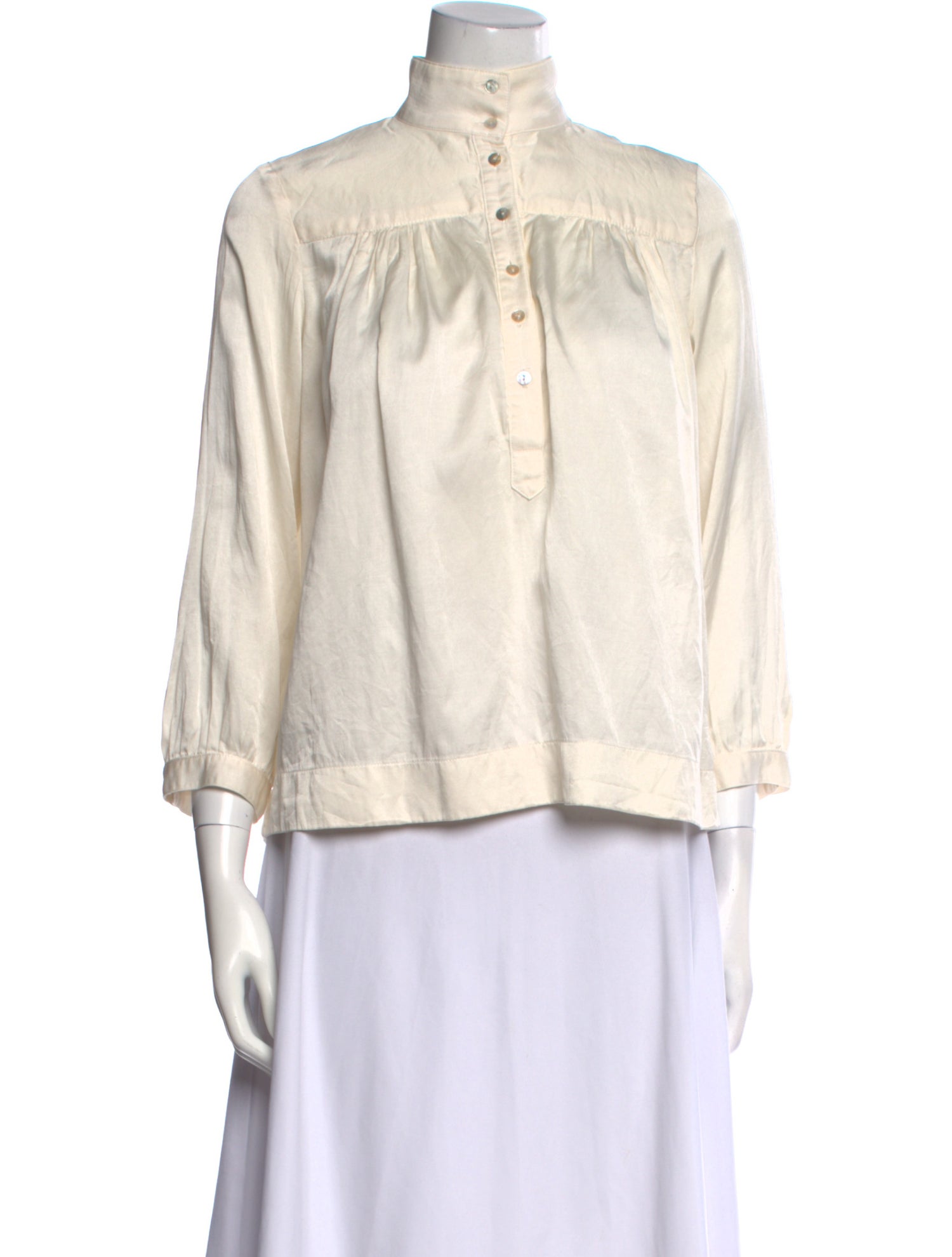 Horses Atelier Mock Neck Long Sleeve Blouse