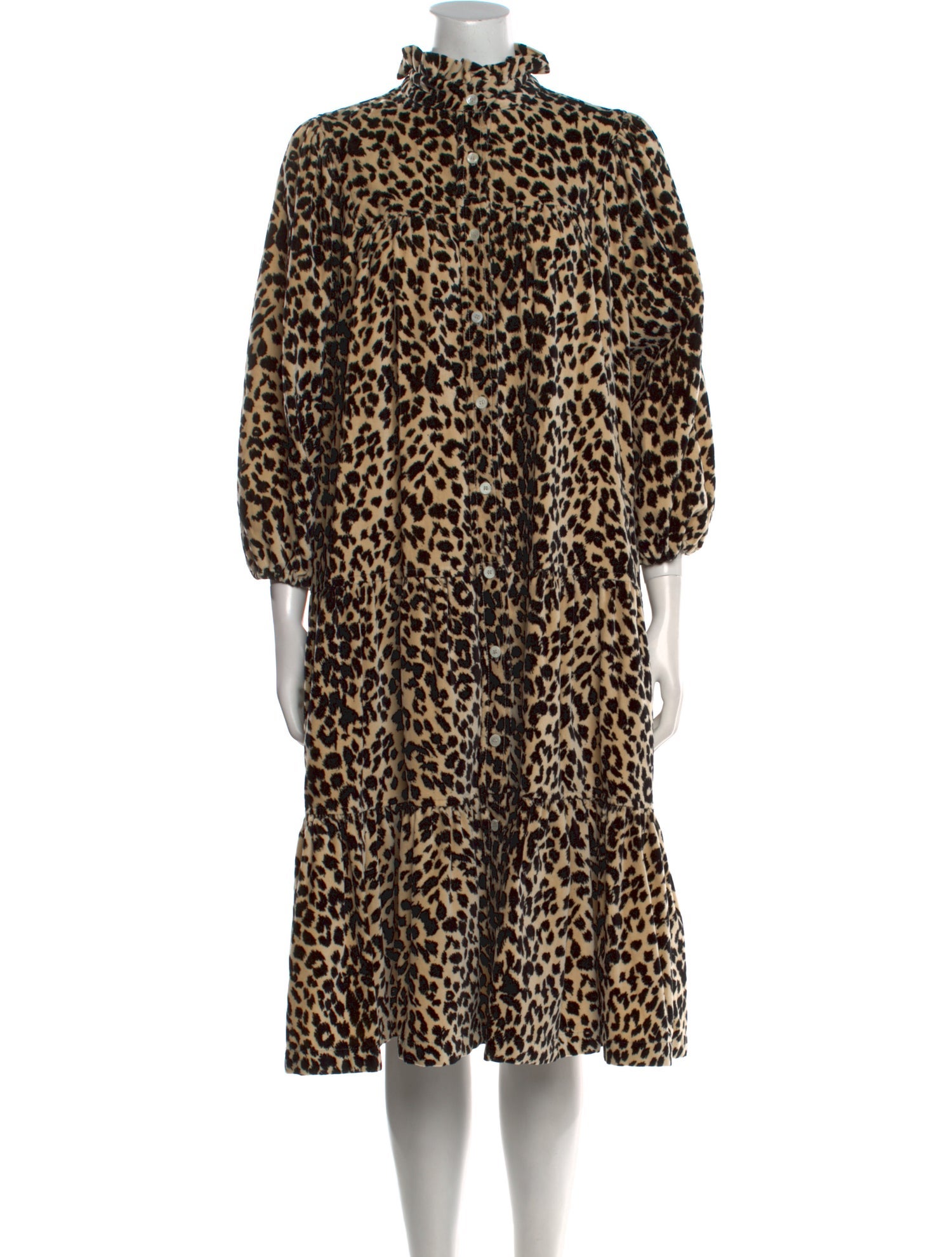 Horses Atelier Animal Print Knee-Length Dress