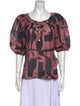 Horses Atelier Printed Scoop Neck Blouse