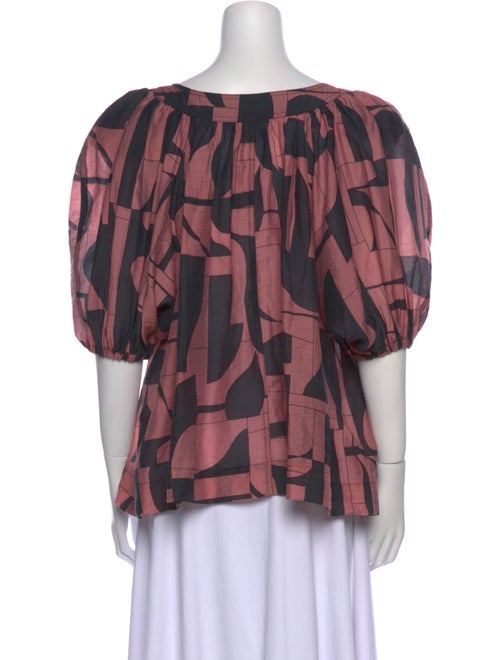 Horses Atelier Printed Scoop Neck Blouse