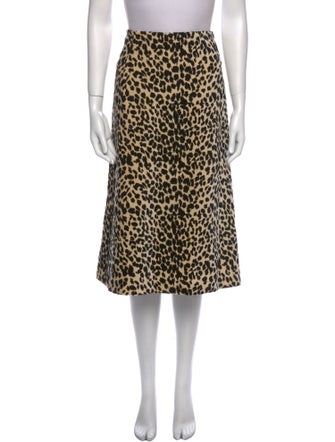 Horses Atelier Animal Print Knee-Length Skirt