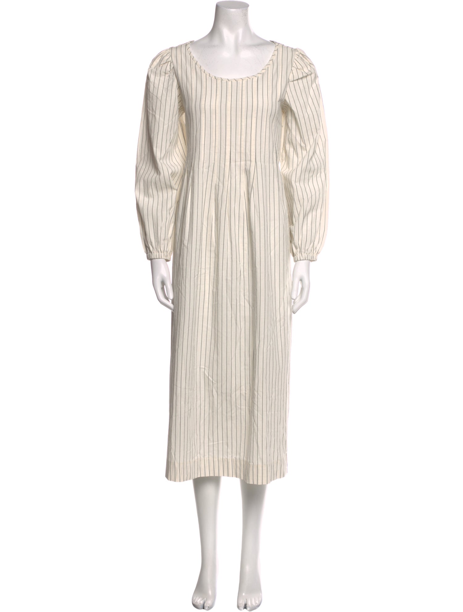 Horses Atelier Striped Midi Length Dress