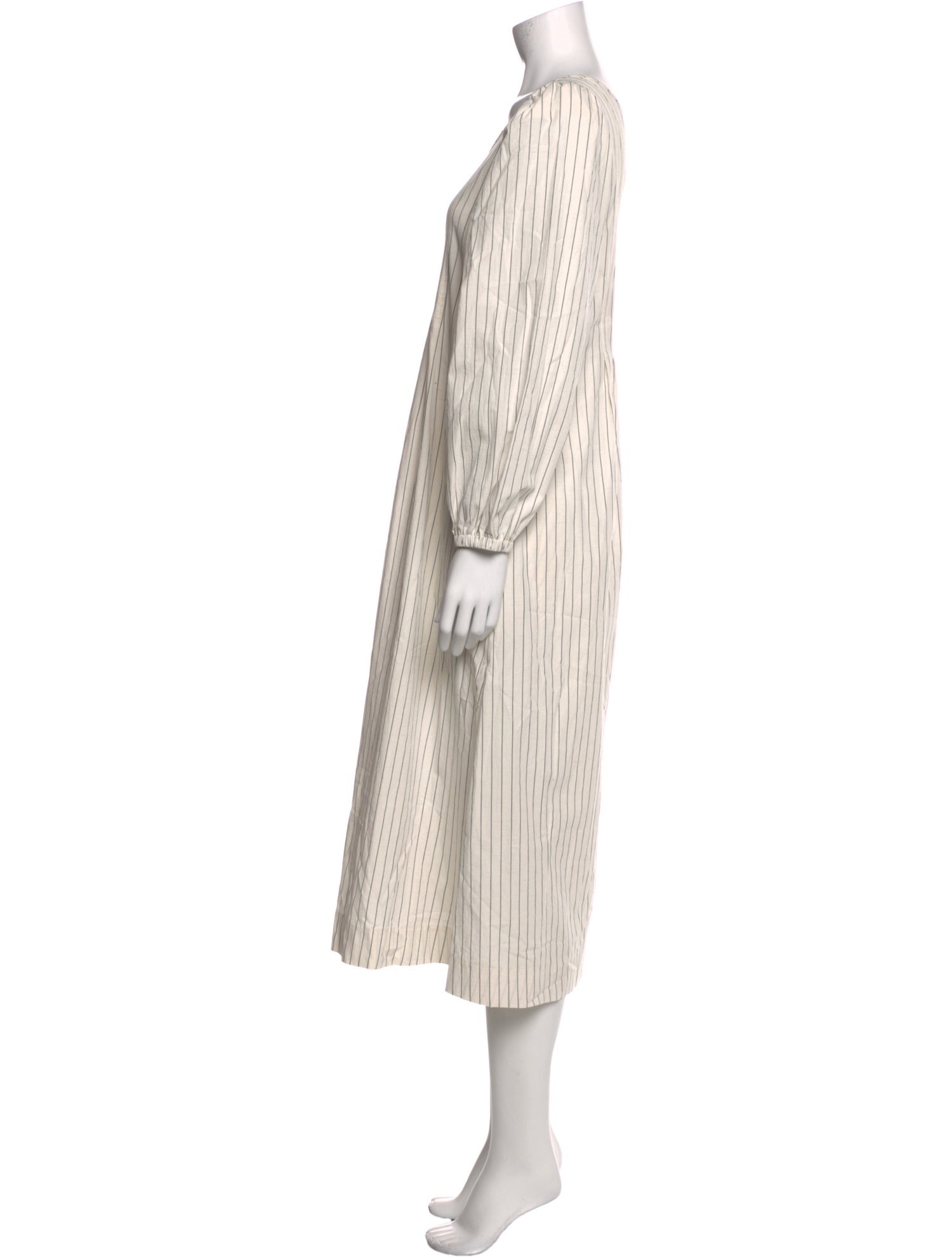 Horses Atelier Striped Midi Length Dress