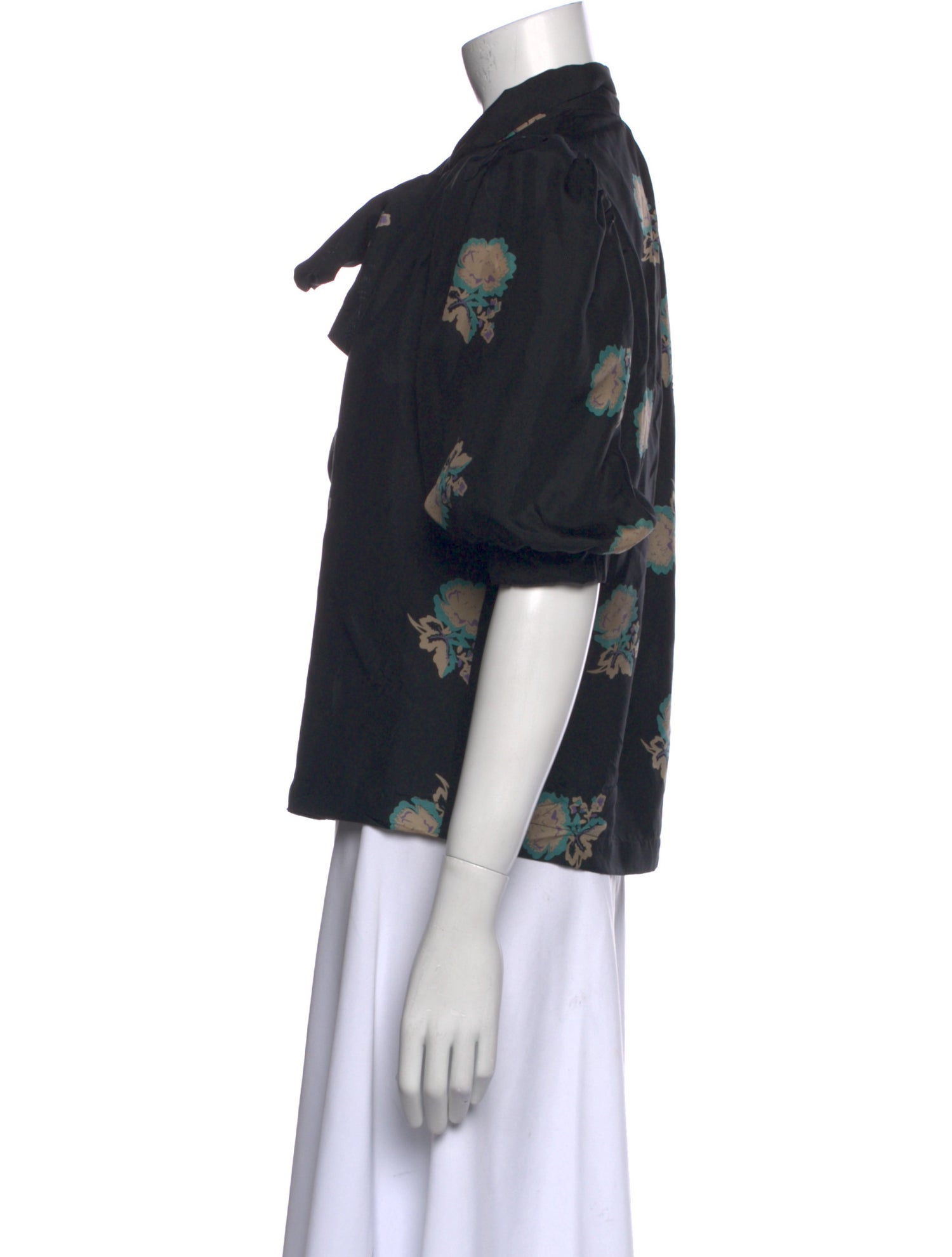 Horses Atelier Silk Floral Print Blouse