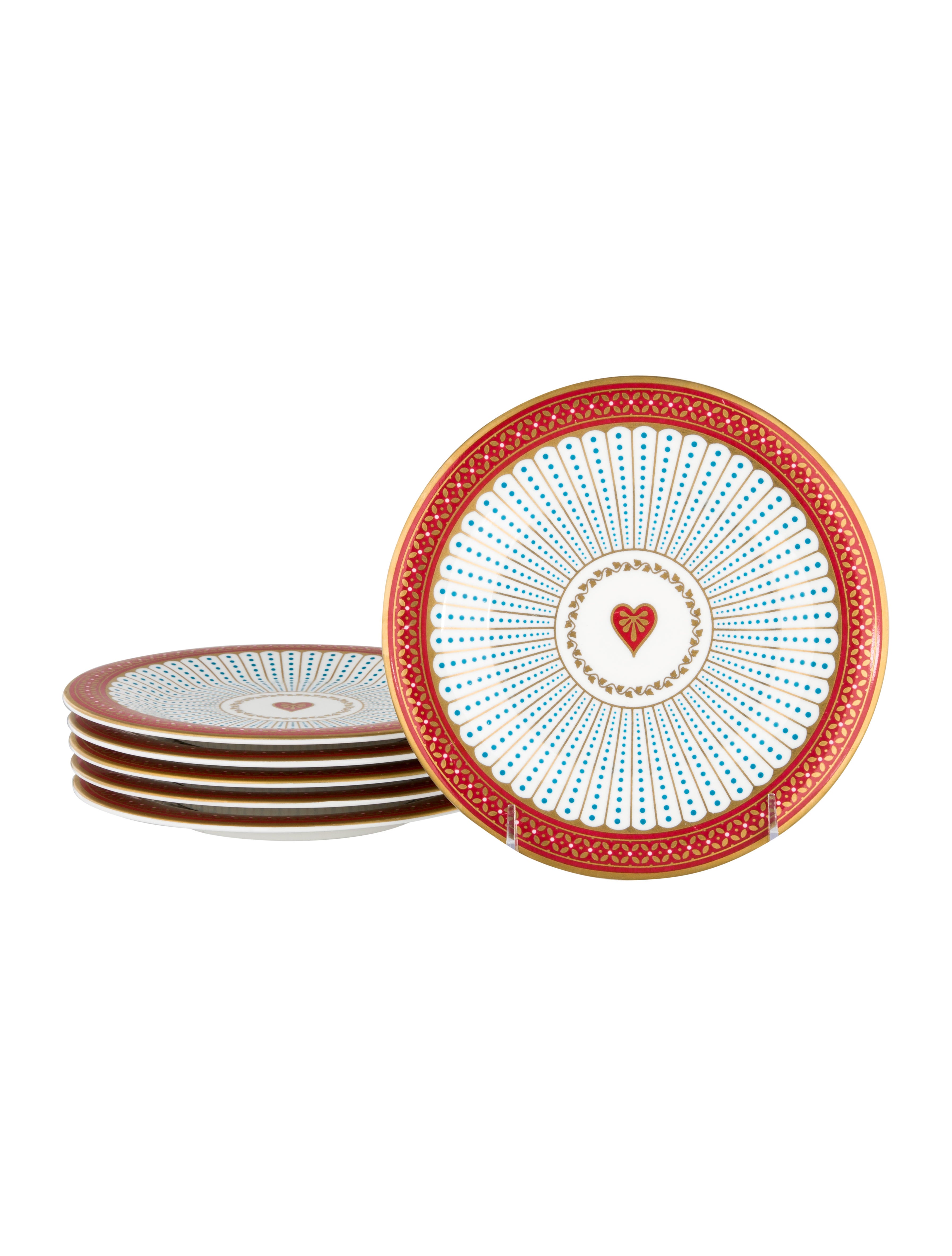 ウェッジウッド QUEEN OF HEARTS ケーキ皿 18cm Wedgwood Queen of Hearts Dessert Plates - Blue Dinnerware