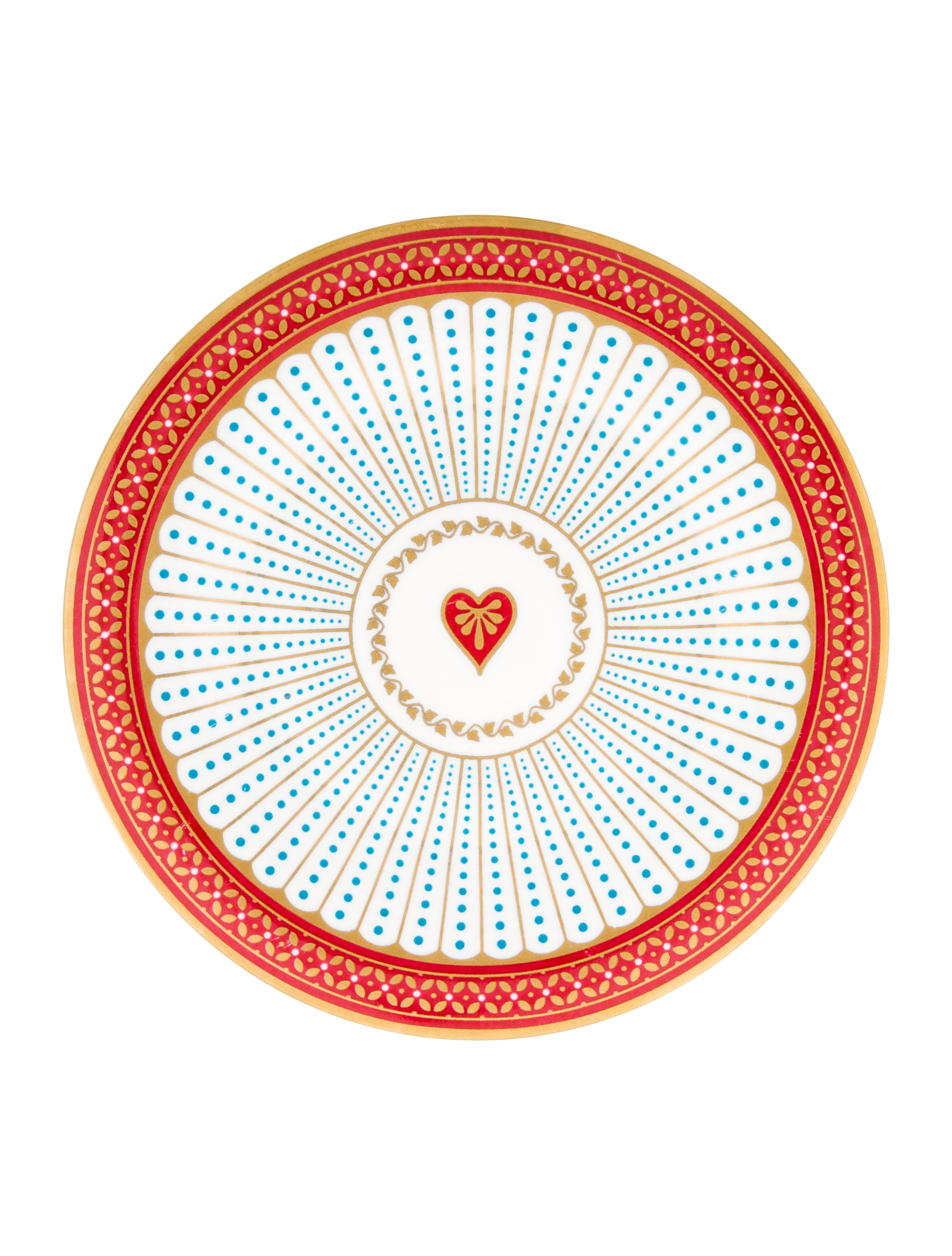 Wedgwood Queen of Hearts Dessert Plates - Blue Dinnerware