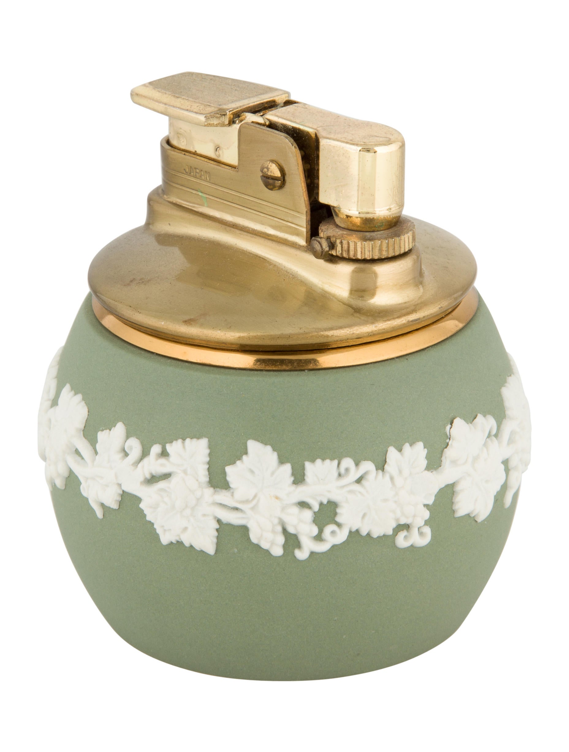 Wedgwood Jasperware Table Lighter Green Decorative Accents, Decor