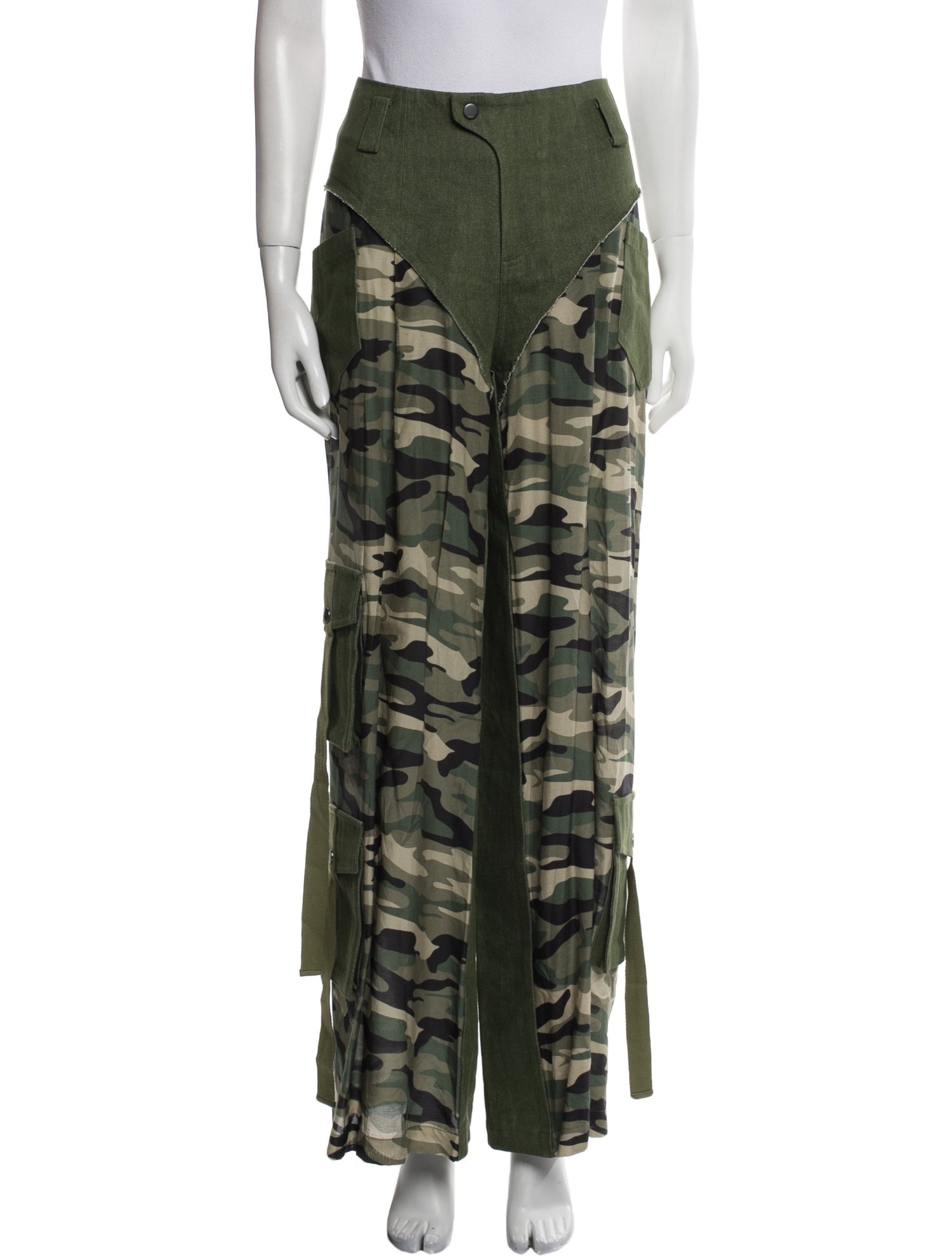 Didu Camouflage Print Wide Leg Pants