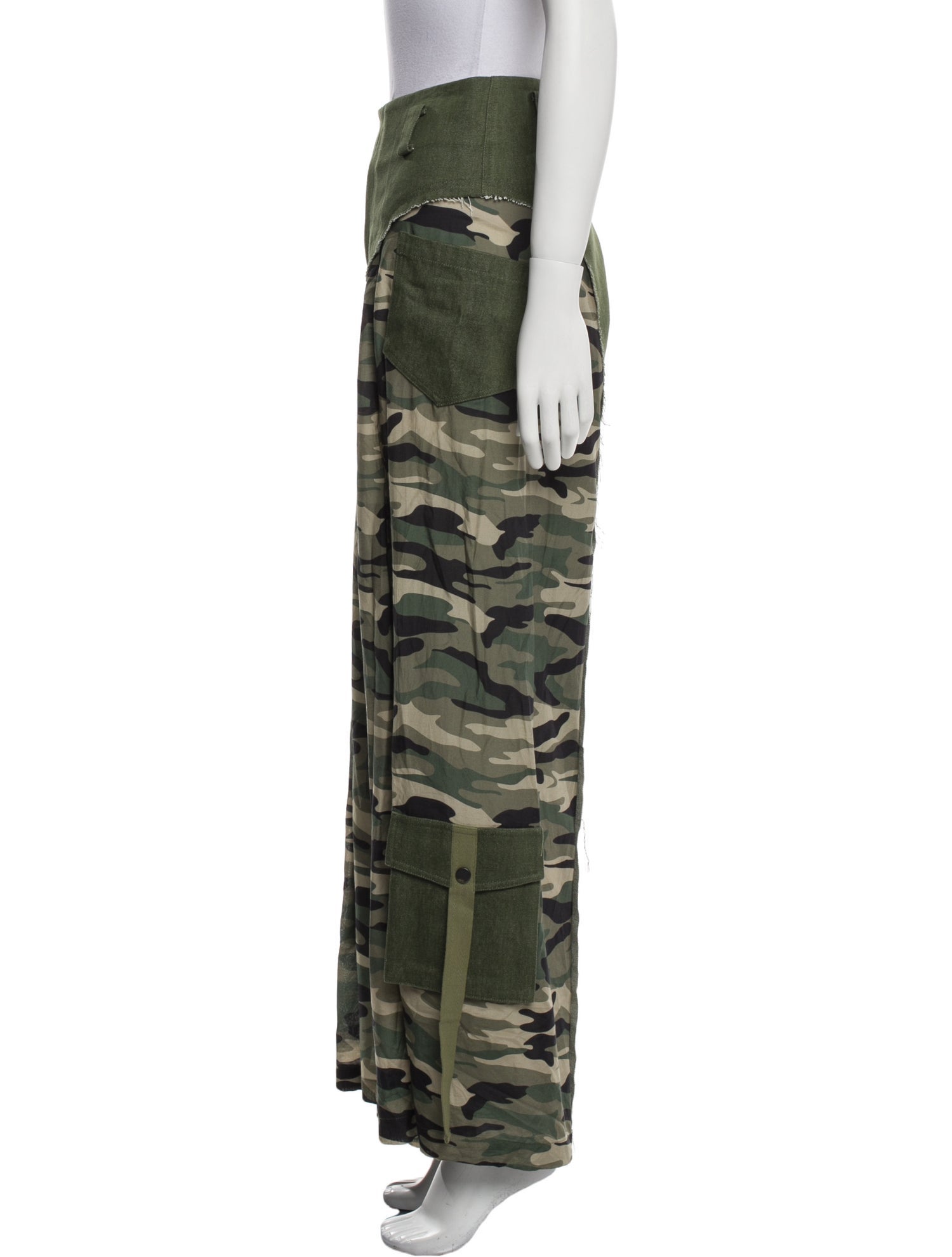 Didu Camouflage Print Wide Leg Pants