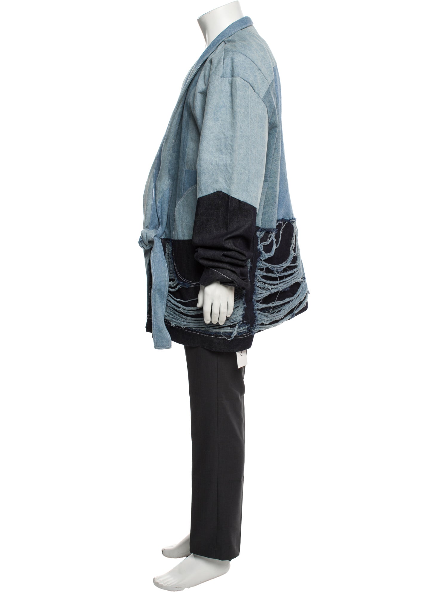 Who Decides War Colorblock Pattern Denim Jacket