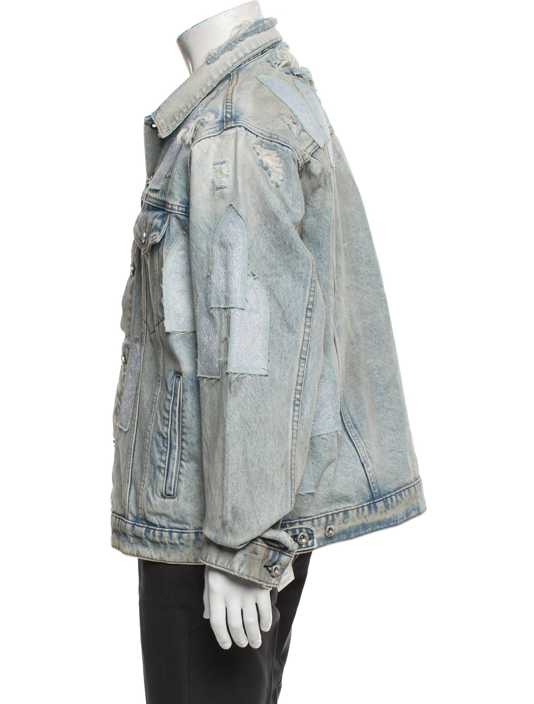 Who Decides War Graphic Print Denim Jacket