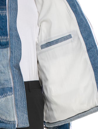 Who Decides War Patterned Denim Jacket