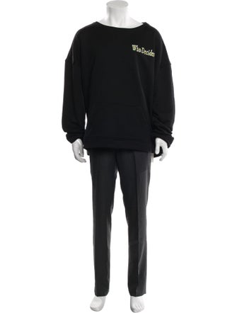 Who Decides War Graphic Print Crew Neck Pullover