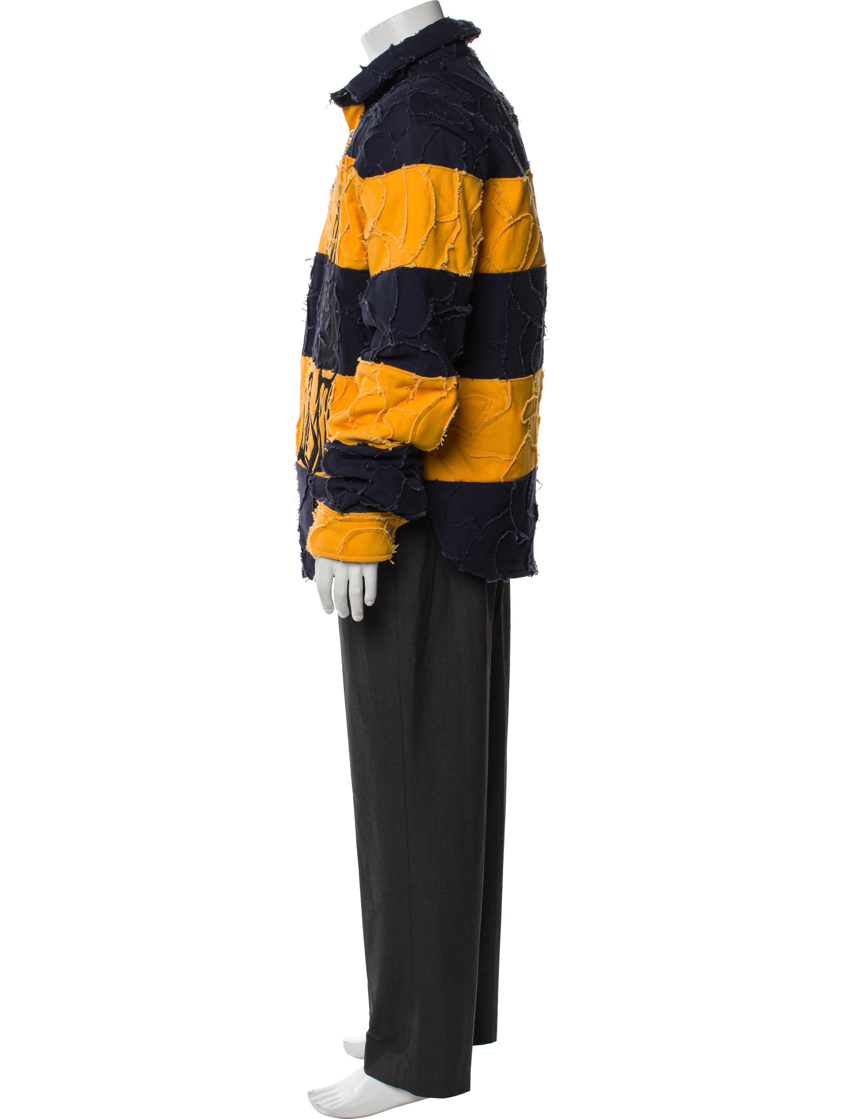 Who Decides War Striped Trucker Jacket w/ Tags