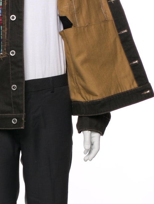 Who Decides War Graphic Print Trucker Jacket