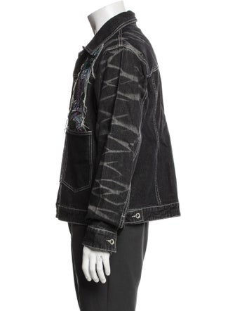 Who Decides War Graphic Print Denim Jacket