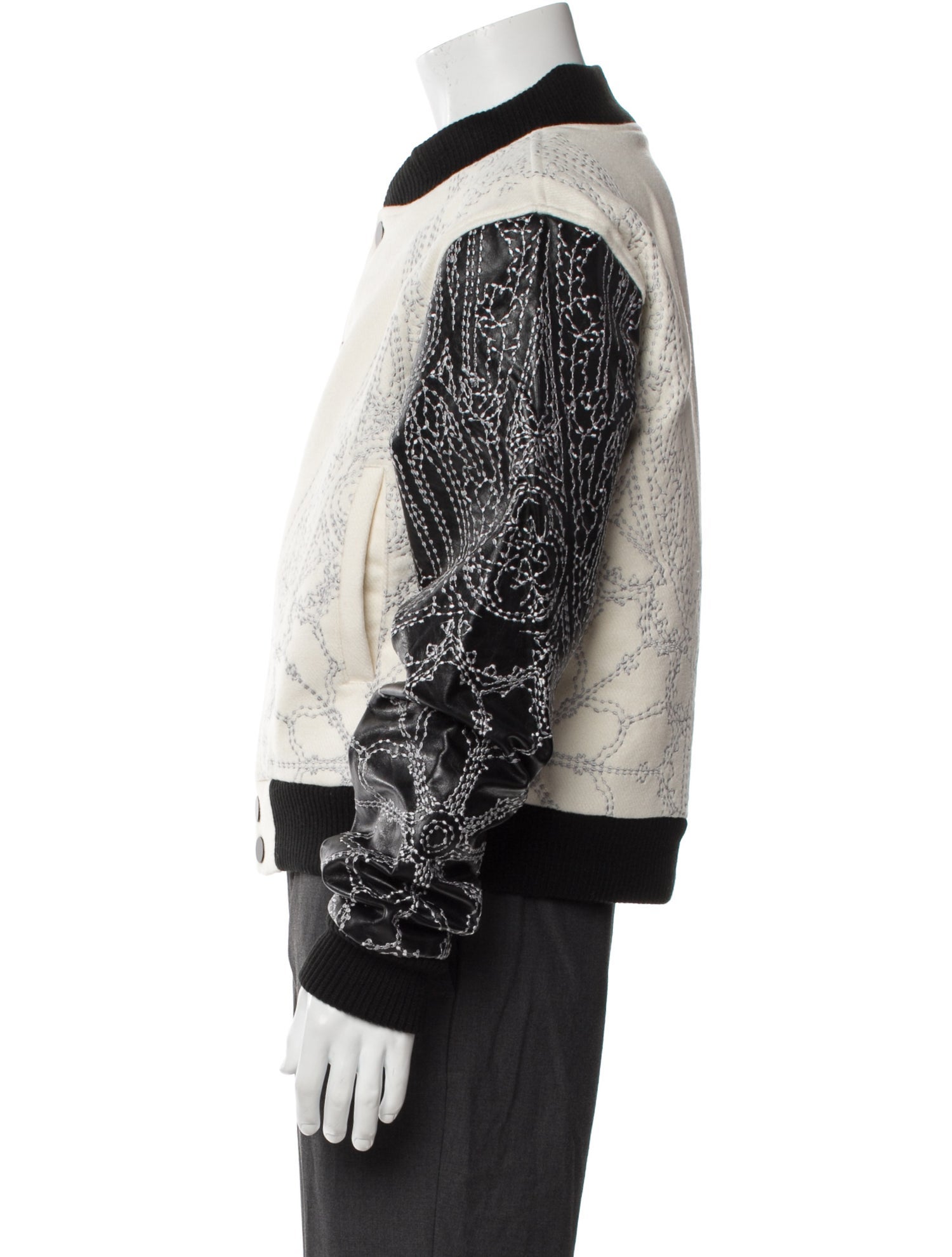 Who Decides War Colorblock Pattern Bomber Jacket w/ Tags