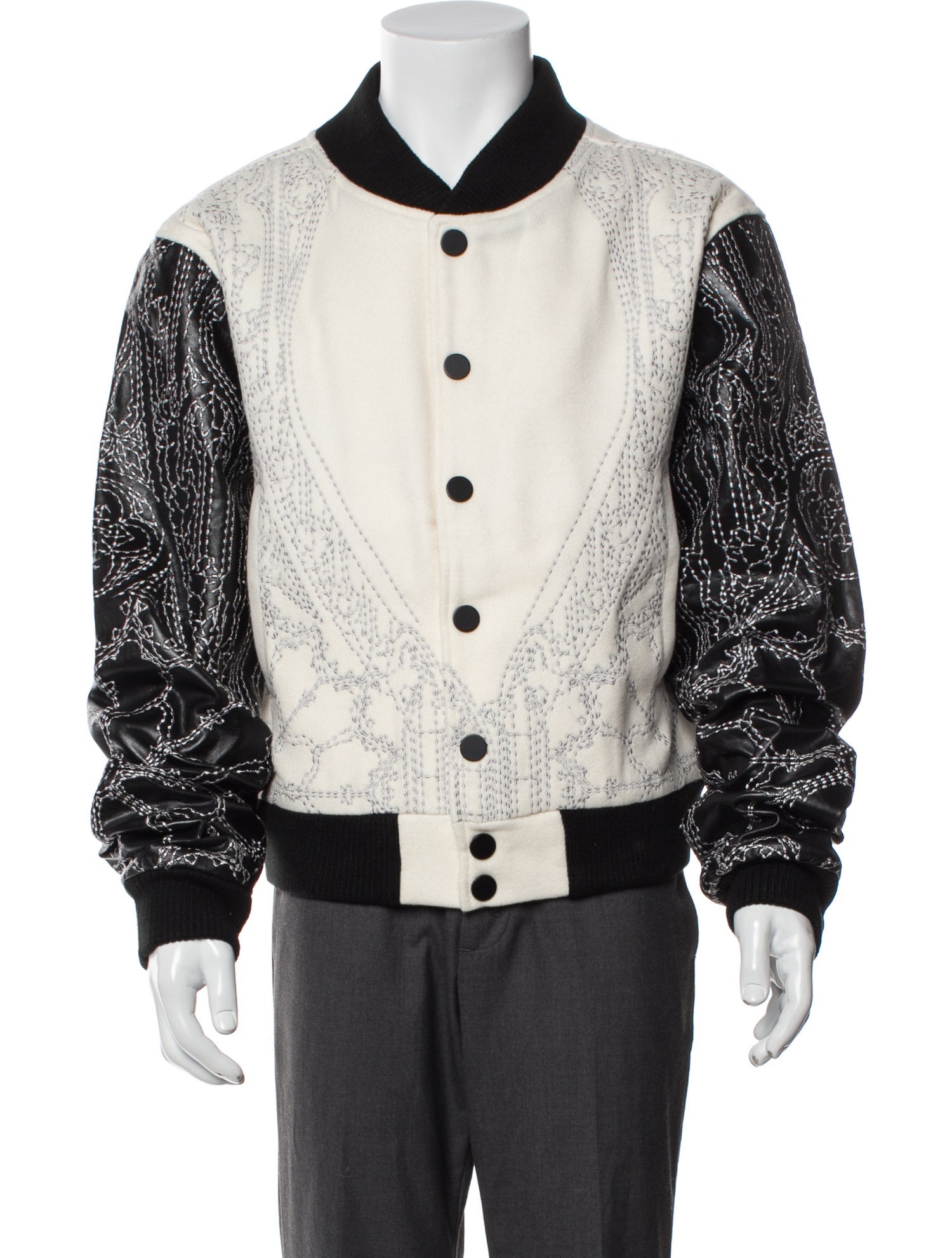 Who Decides War Colorblock Pattern Varsity Jacket w/ Tags