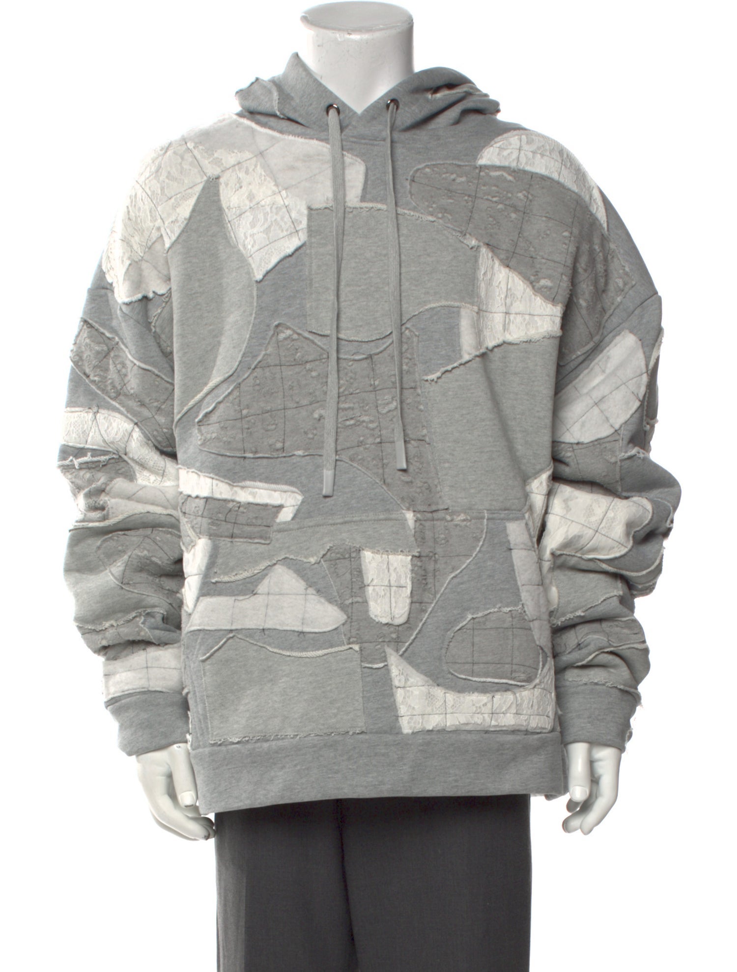 Who Decides War Patterned Crew Neck Hoodie