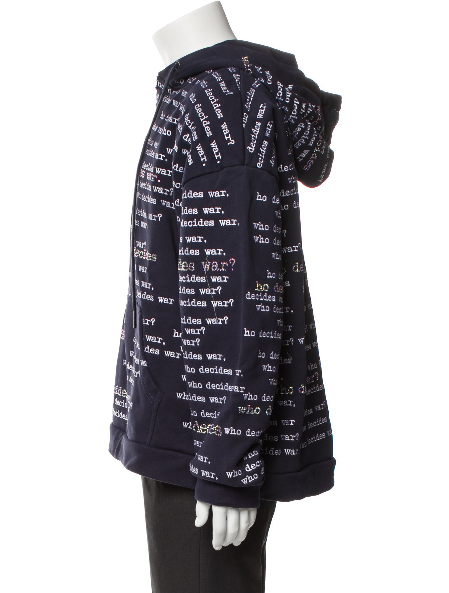 Who Decides War Printed V-Neck Hoodie