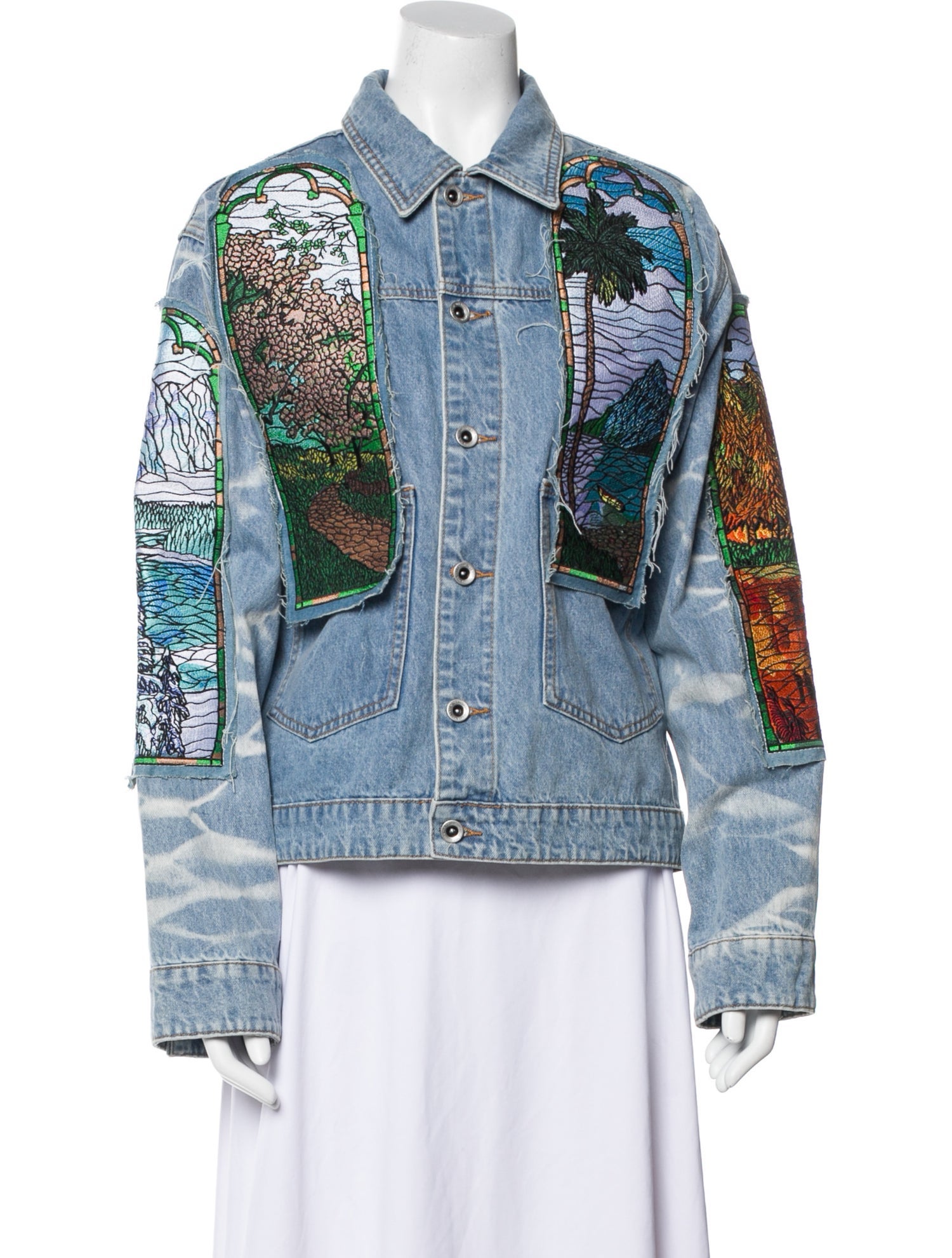 Who Decides War Printed Denim Jacket