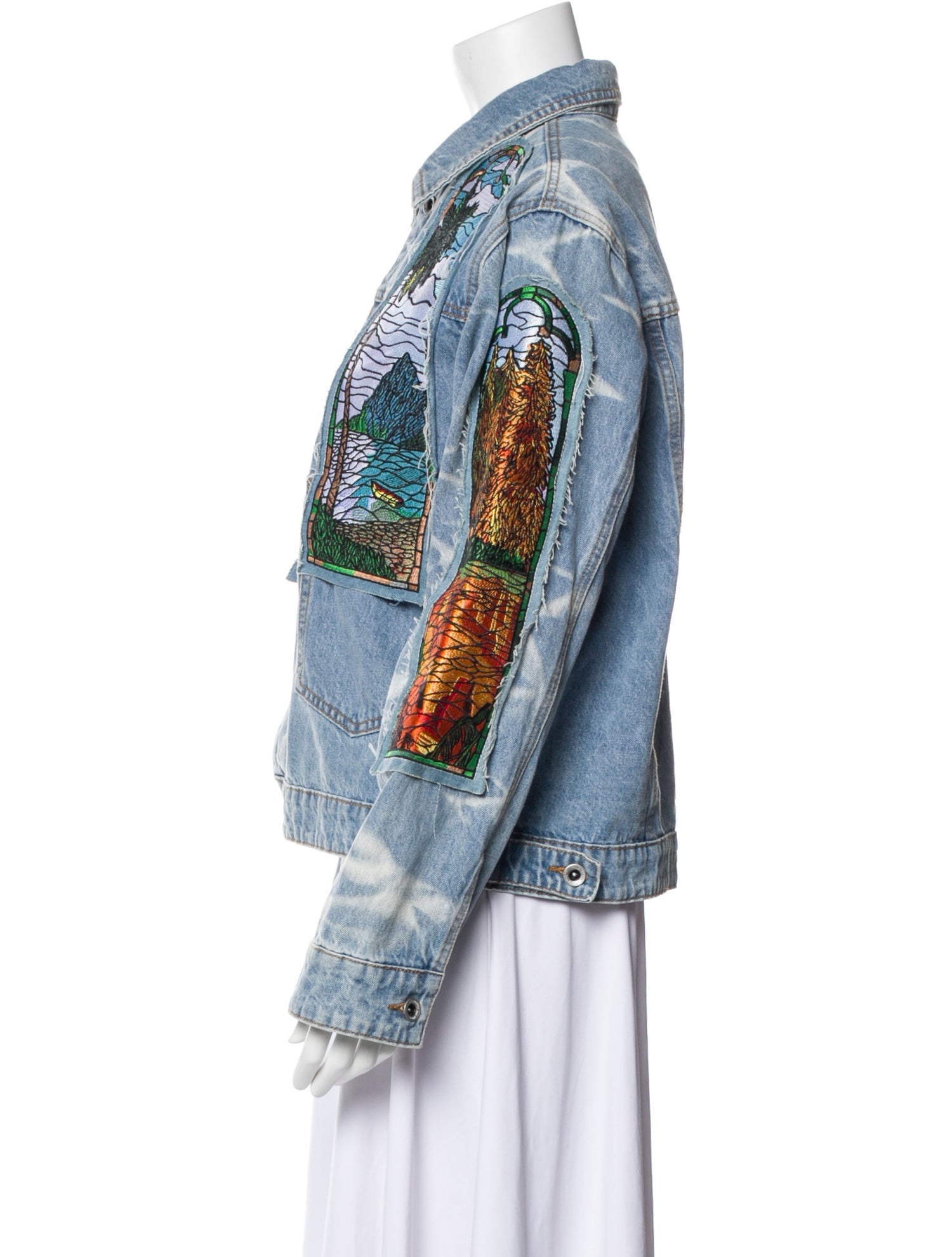 Who Decides War Printed Denim Jacket