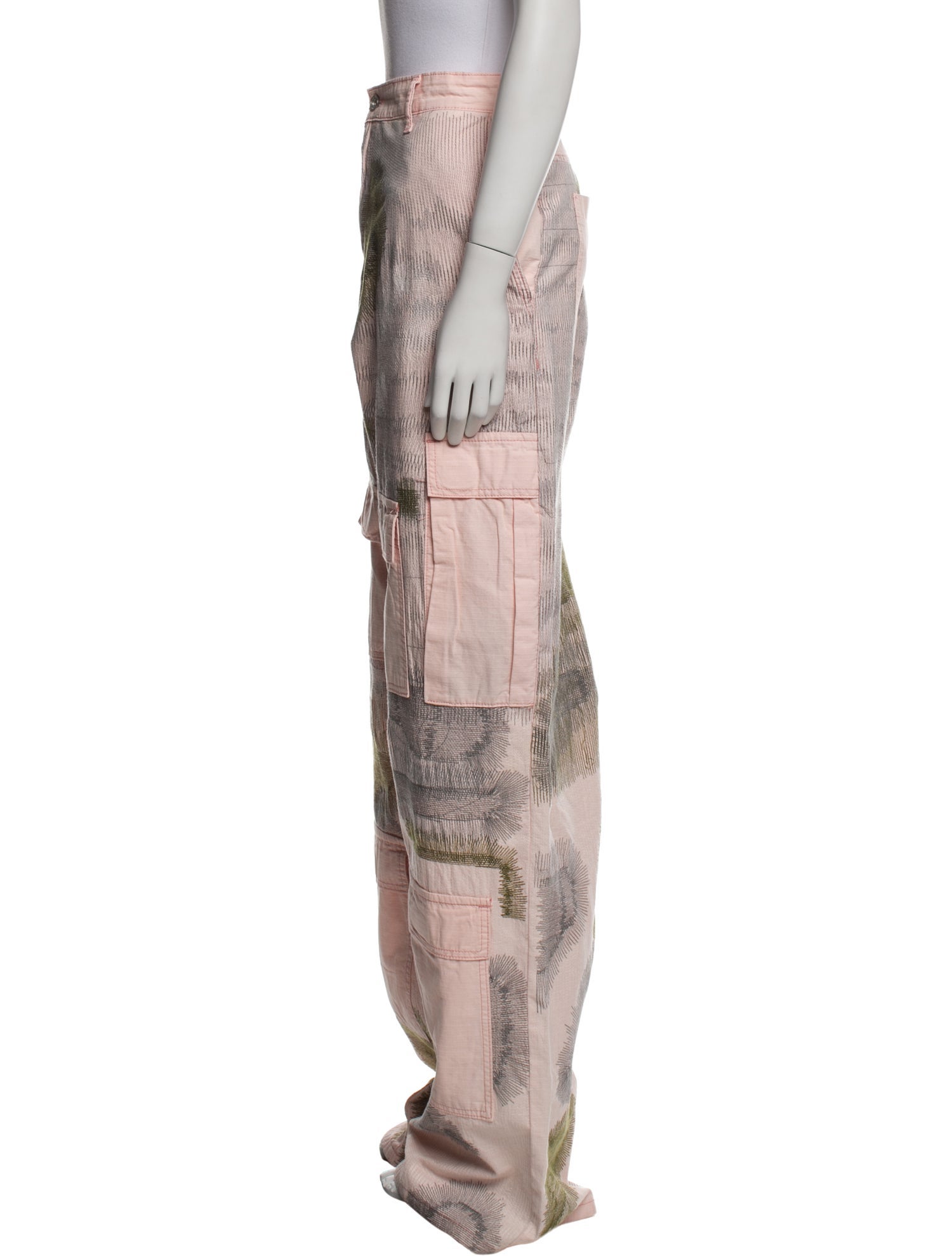 Who Decides War Printed Wide Leg Pants