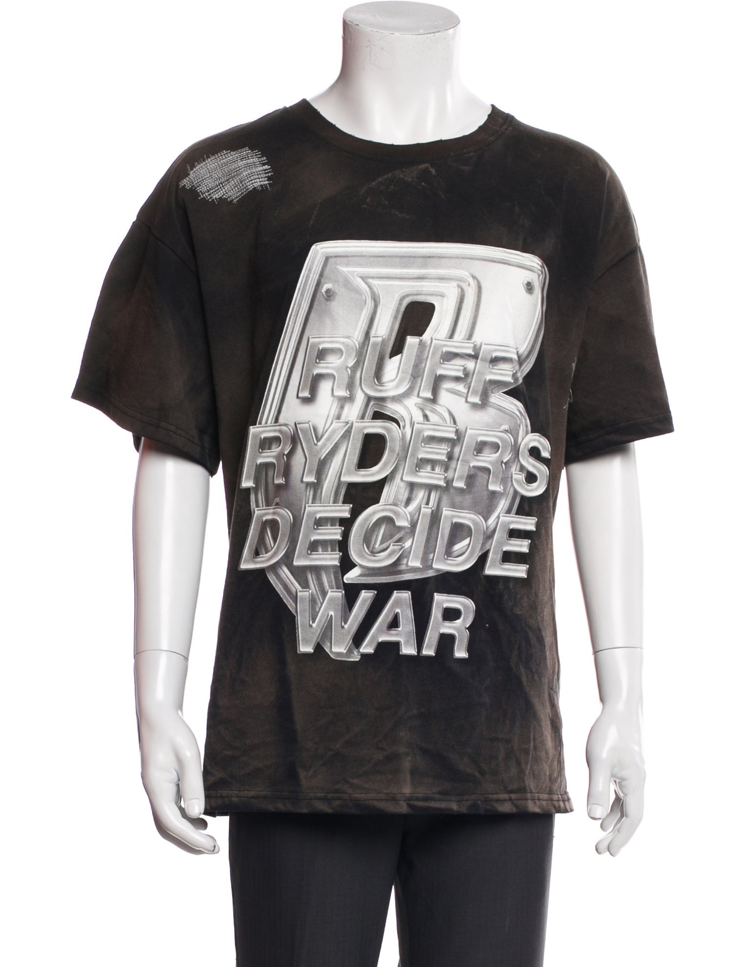 Who Decides War Graphic Print Crew Neck T-Shirt