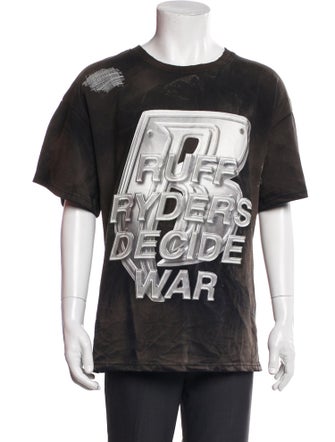 Who Decides War Graphic Print Crew Neck T-Shirt