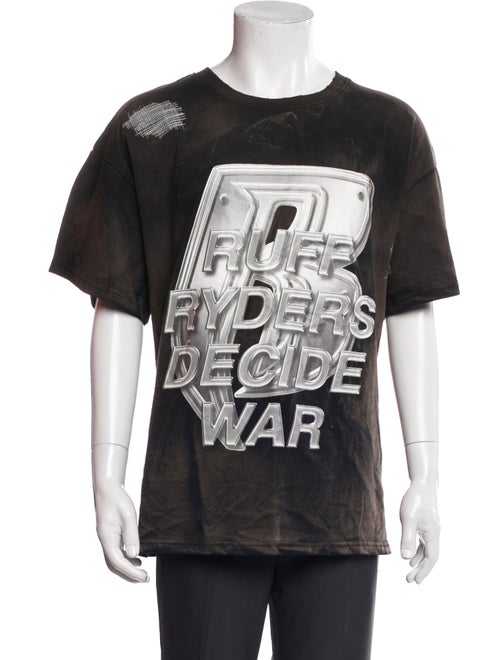 Who Decides War Graphic Print Crew Neck T-Shirt