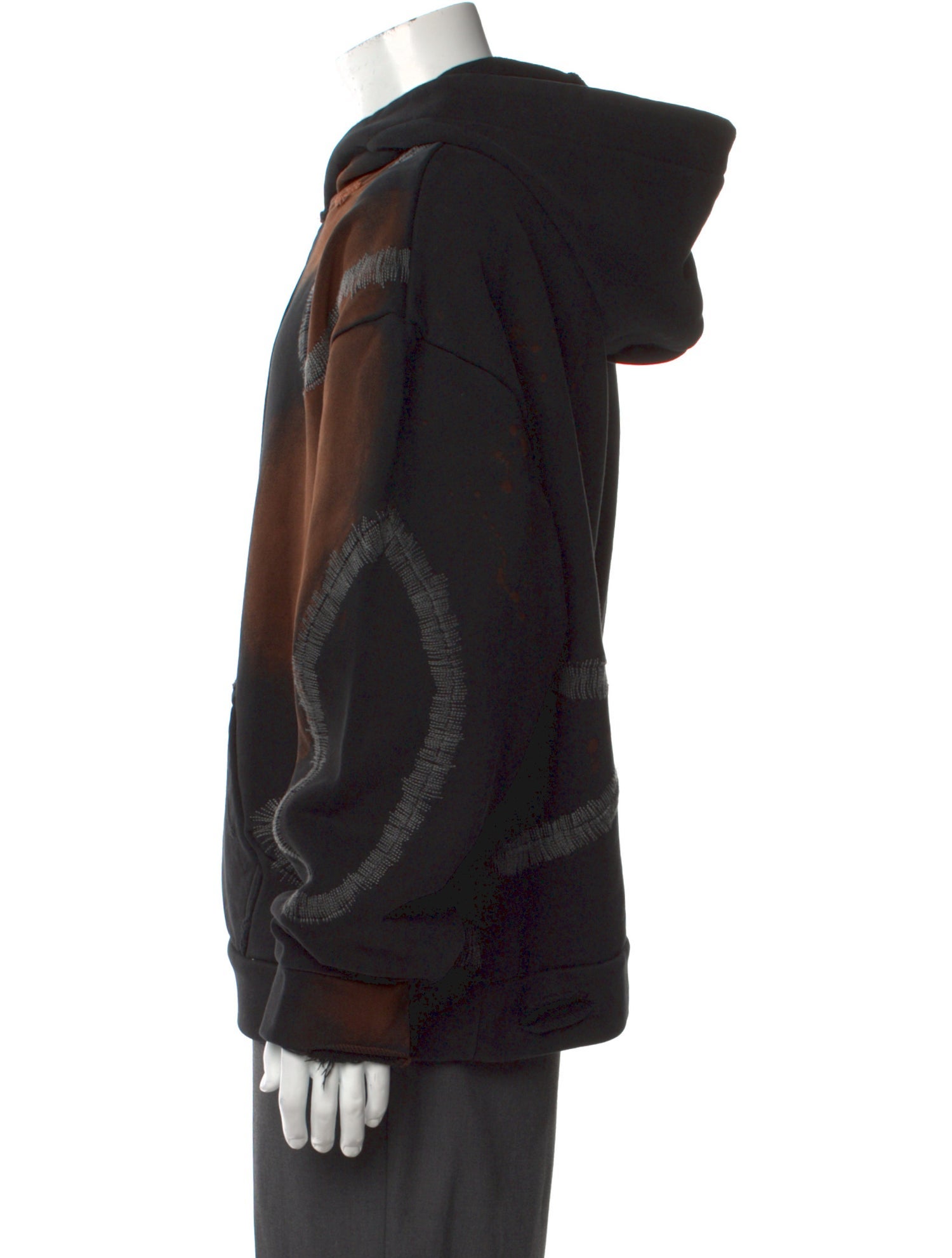 Who Decides War Colorblock Pattern Crew Neck Hoodie