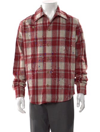 Who Decides War Wool Plaid Print Western Shirt