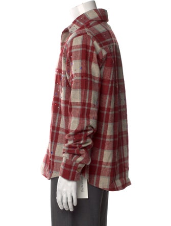Who Decides War Wool Plaid Print Western Shirt