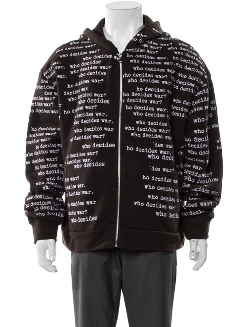 Who Decides War Printed V-Neck Hoodie