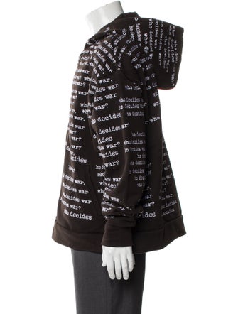 Who Decides War Printed V-Neck Hoodie