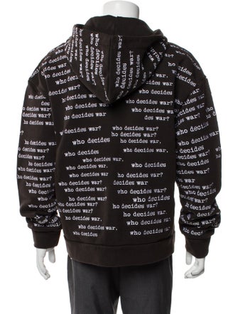 Who Decides War Printed V-Neck Hoodie