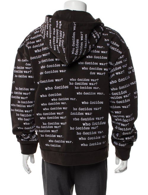 Who Decides War Printed V-Neck Hoodie