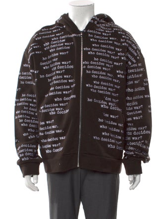 Who Decides War Printed Crew Neck Hoodie